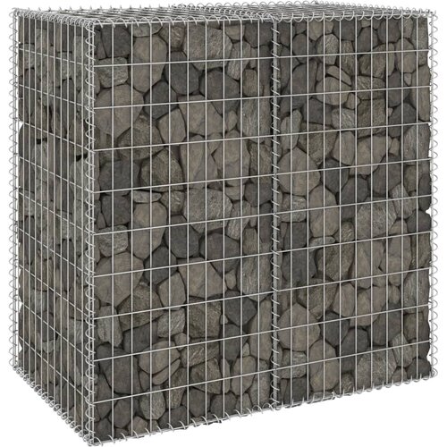 vidaXL Gabionska stena s pokrovi iz pocinkanega jekla 100x60x100 cm Cene