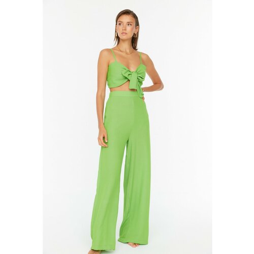 Trendyol Green Lacing Detailed Blouse-Pants Set Slike