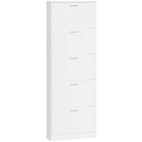  za cipele sjajni bijeli 59x17x169 cm konstruirano drvo Slike