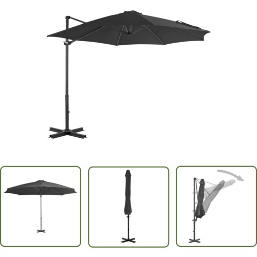  The Living Store Previsni senčnik z aluminijastim drogom 300 cm antracit - Previsni Senčnik, (21742477) Cene