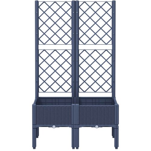  Vrtna sadilica s re&amp;scaron;etkom plava siva 80 x 40 x 142 cm PP Slike