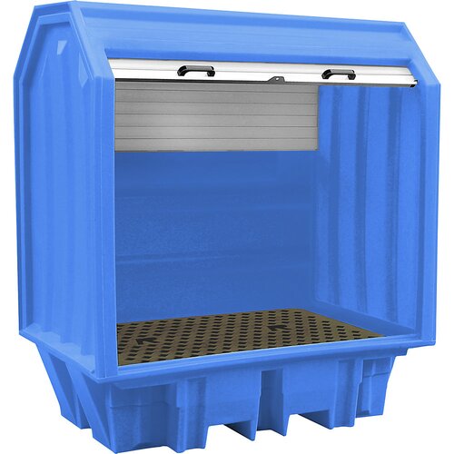 eurokraft basic PE-odlagališče za nevarne snovi, z žaluzijo, za sode 2 x 200 l, prestrezna prostornina 230 l Cene