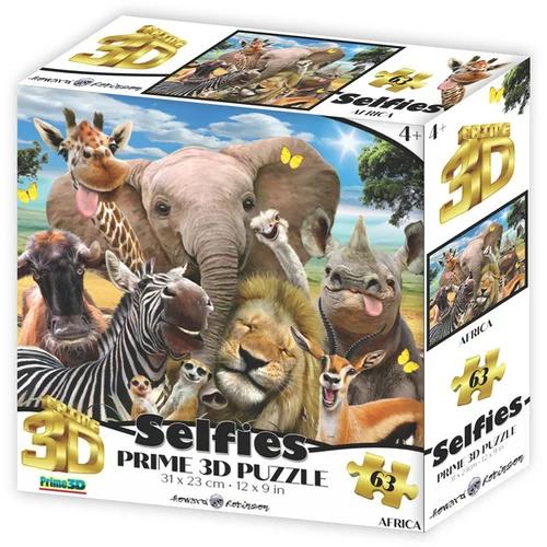 Howard robinson SESTAVLJANKA 3D - AFRIKA SELFIE 63 KOS 31x23cm, (20403688)