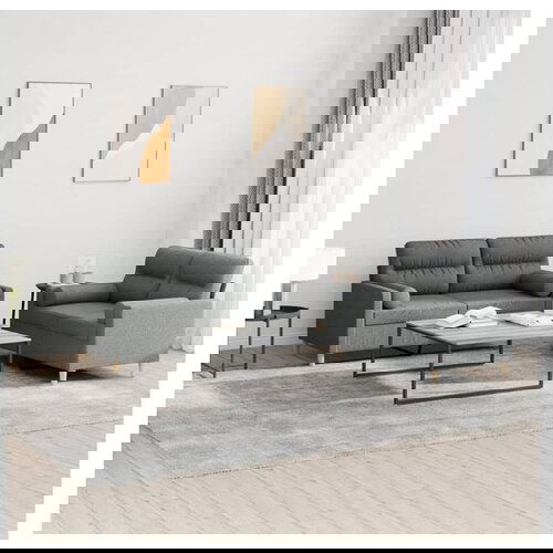 vidaXL 2-dijelni set sofa s jastucima tamnosivi od tkanine Cijene