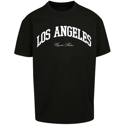 MT Upscale Majica 'L.A. College' crna / bijela
