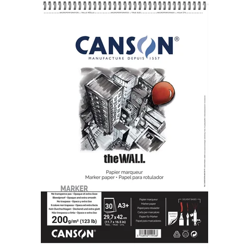 Canson Sp The Wall 43,7 x 29,7 cm 200 g White Blok za skiciranje