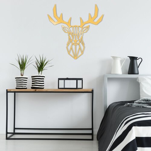 Wallity zidna dekoracija Deer2 metal decor gold Slike