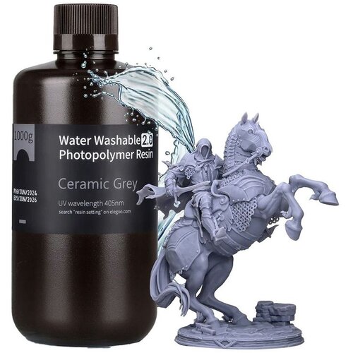 Elegoo Water Washable Resin 2.0 keramički siva 1000g Slike