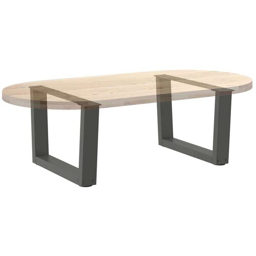  Noge za blagovaonski stol V-oblik 2 kom antracit 50x(30-31 3)cm Slike
