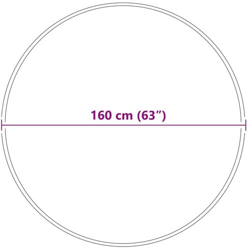 vidaXL Preproga Temno siva Poliester &Oslash; 160 cm Dekorativni detajli Cene