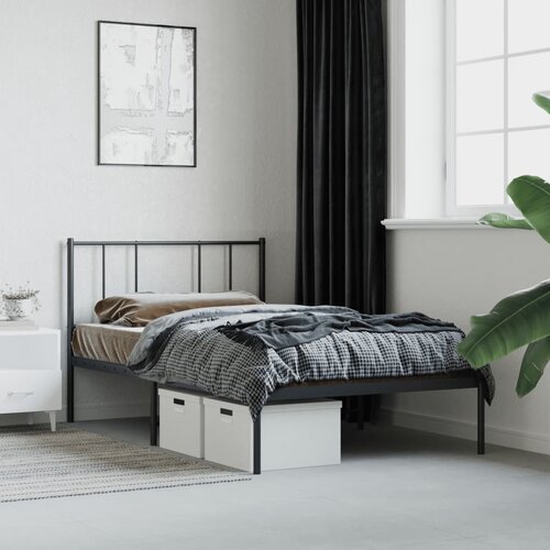  okvir za krevet s uzglavljem crni 100x200 cm Slike