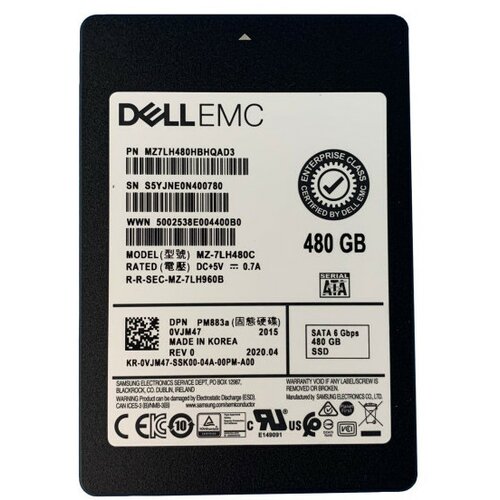 SSD Dell 480GB SATA3 MZ-7LH480C Bulk Slike