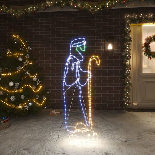 vidaXL Božična figura pastir in jagnje s 168 LED lučkami Cene