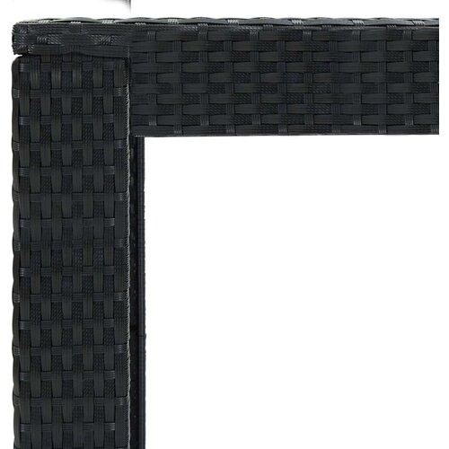 VidaXL vrtni barski stol crni 100 x 60,5 x 110,5 cm od poliratana Slike