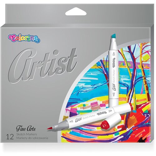  Dvostranski skicirni markerji Colorino Artist 12 kosov Cene