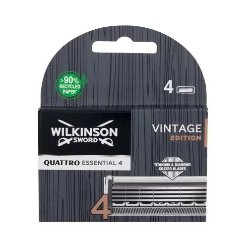 Wilkinson Sword Quattro Essential 4 Vintage Edition Set zamjenski britvice 4 kom za moške POKR