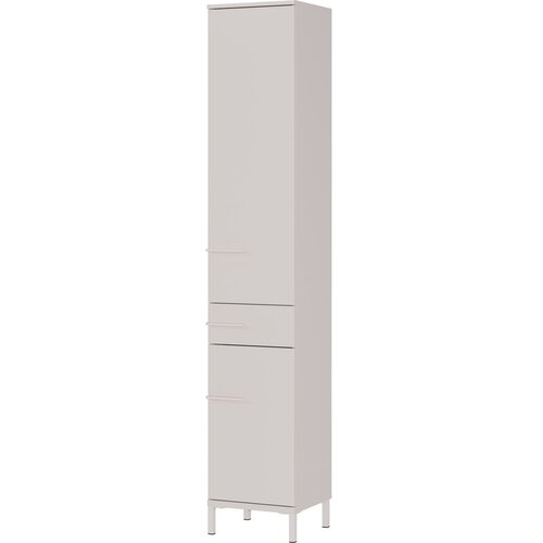 Germania Kremno bela visoka/ozka kopalni&amp;scaron;ka omarica v mat dekorju 34x190 cm Laurino &amp;ndash; Slike