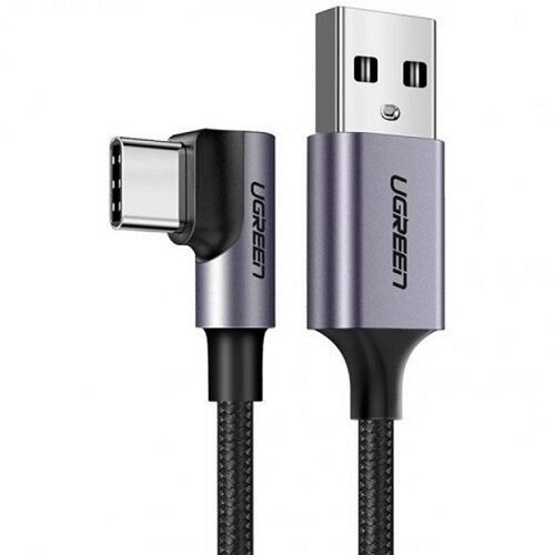 Ugreen Angled USB-C To USB-A Data Cable Black 2M Slike