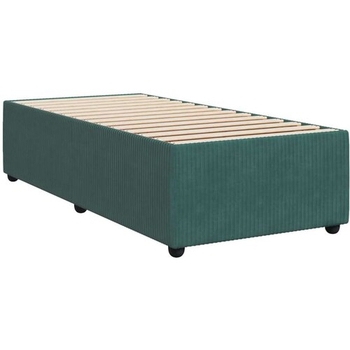 vidaXL Box spring postelja z vzmetnico temno zelena 100x200 cm žamet, (21306939) Cene
