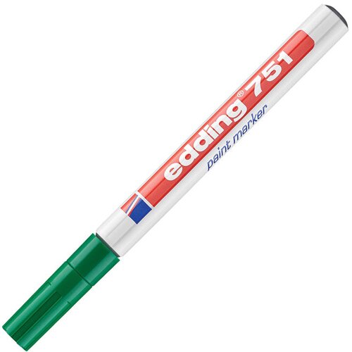 Marker permanentni lakirajoči 1-2mm edding 751 zeleni Slike