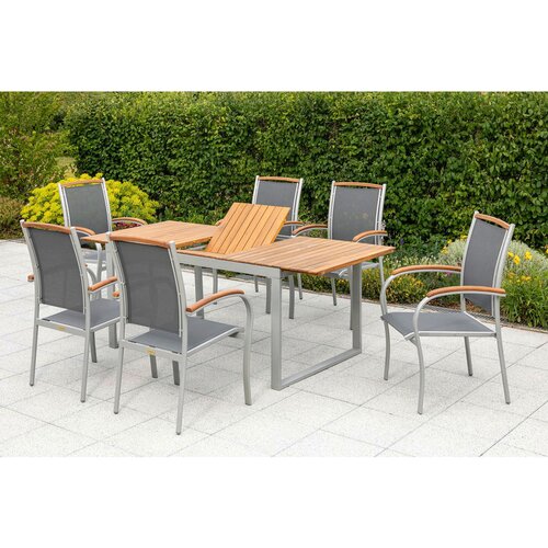 Gardenson VRTNA GARNITURA SIENA aluminij siva, naravne barve, srebrne barve Slike