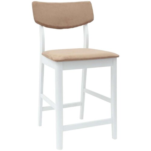  Trpezarijske stolice 2 pcs Bijelo 48 x 49 x 95 cm - Bijela i smeđa Slike