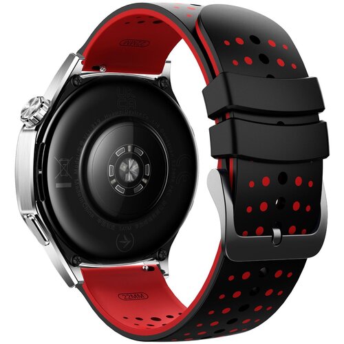 INF 22 mm silikonski pa&scaron;ček, združljiv s Suunto 9 Peak, Huawei, Xiaomi, Redmi in Samsung - dvobarvni dizajn z zvezdnim nebom Black+Red, (5000085436) Cene