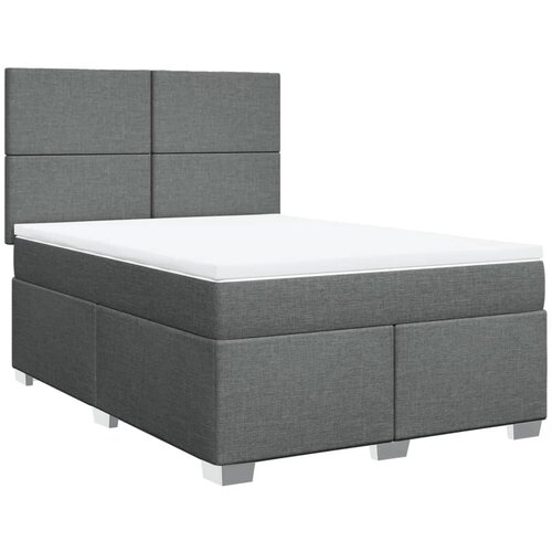 Maison Chic Box spring postelja - Vzmetna postelja z vzmetnico temno siva 160x200 cm blago SL18035, (21893143) Cene