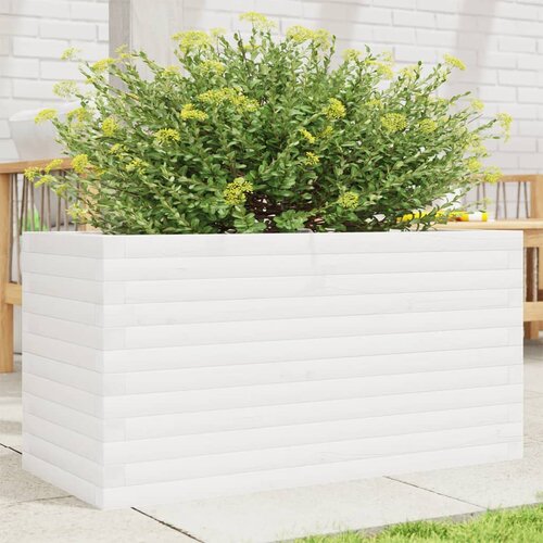 Furnova Vrtno cvetlično korito belo 90x40x46 cm trdna borovina, (21920747) Slike