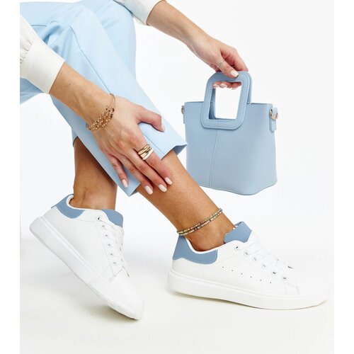 Gemre White and blue platform sneakers Ariam Cene