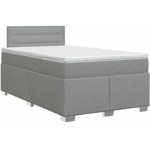  Boxspring krevet s madracem Svjetlosiva 120 x 200 cm Tkanina - Svjetlosiva 120 x 200 cm Dizajn linija Slike