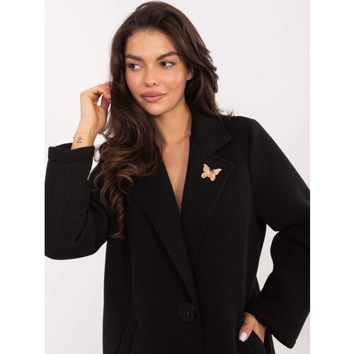 RUE PARIS Coat-IT-PL-FL8153.60-black Cene