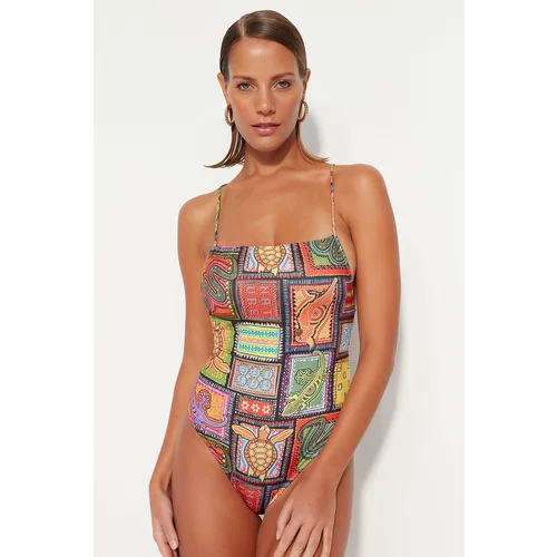 Trendyol Swimsuit - Multicolored - Animal print