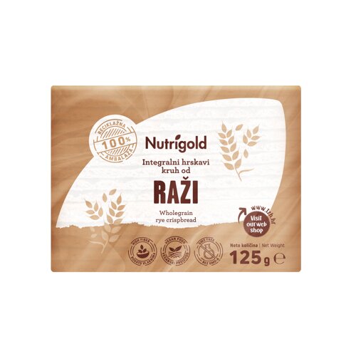 Nutrigold Polnozrnati hrustljavi rženi kruhki, brez sladkorja, 125 g, (20695769) Cene