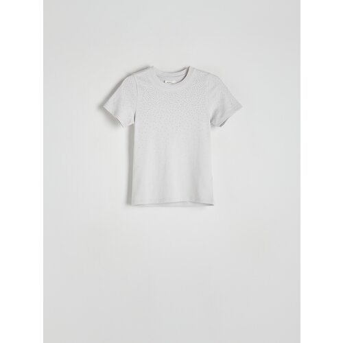 Reserved - Majica kratkih rukava od mje&amp;scaron;avine modalnih vlakana - light grey Slike