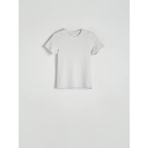 Reserved - Majica kratkih rukava od mješavine modalnih vlakana - light grey