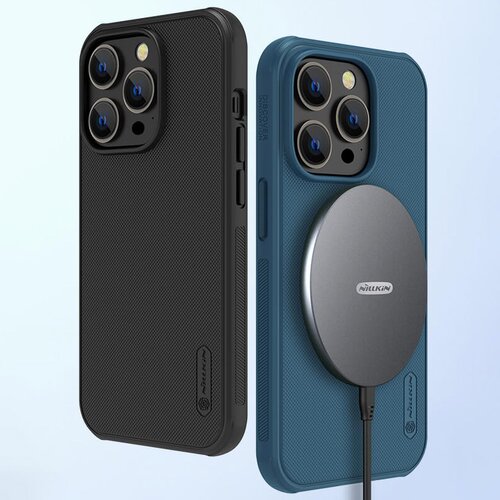 Nillkin Maska za iPhone 15 Pro Max Super Frosted Shield Pro Magnetic plava Slike