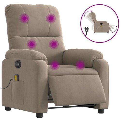 Maison Chic Električni masažni naslanjač - Relax naslanjač taupe mikrovlakna, (22042539) Cene