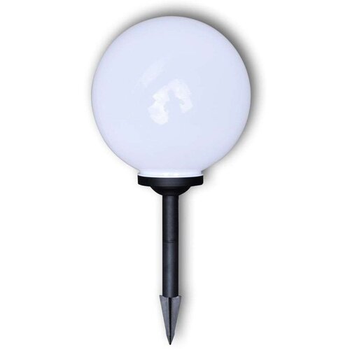 VidaXL vrtne solarne led okrogle lučke 30cm za osvetlitev poti 2kosa s konico Slike