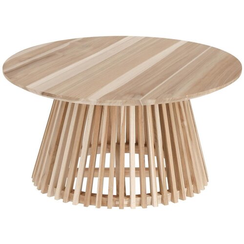 Kave Home stolić za kavu od tikovine Irune, ⌀ 80 cm Slike