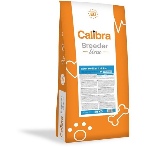 CALIBRA Dog Breeder Line Superpremium Adult Medium Piletina, hrana za pse 20kg Cene