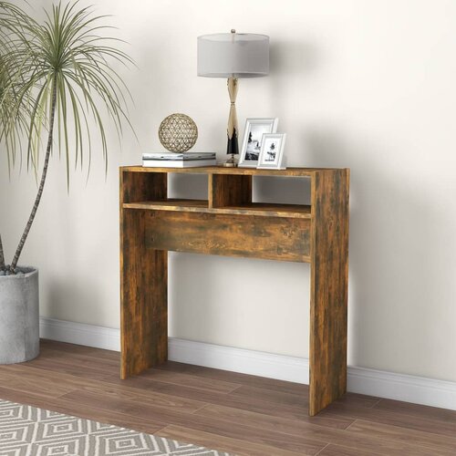  Konzolni stol boja hrasta 78 x 30 x 80 cm od konstruiranog drva Slike