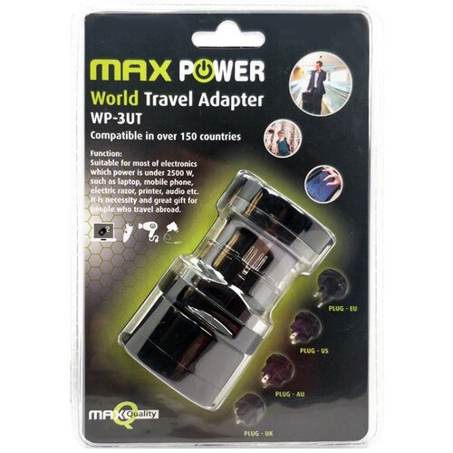 Max Power adapter univerzalni putni WP-3UT crni Cijene