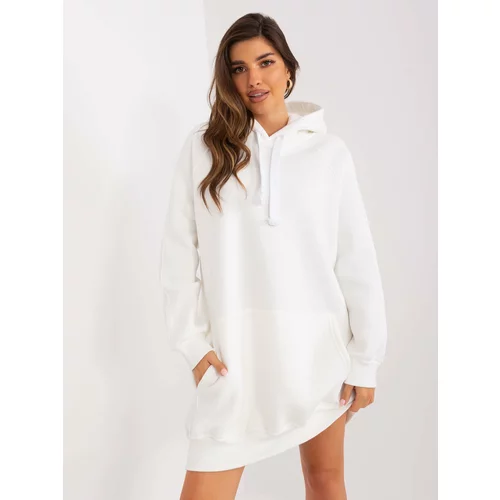 Fashion Hunters Ecru kangaroo sweatshirt with insulation
