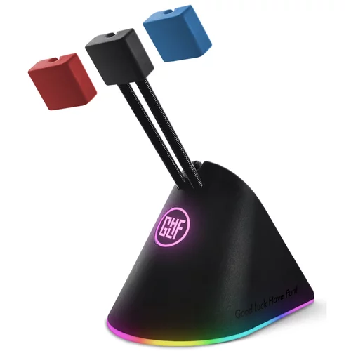 FragON Citadel RGB Mouse Bungee - držalo za miškin kabel s 3 barvnimi sponkami (črno), (20913313)