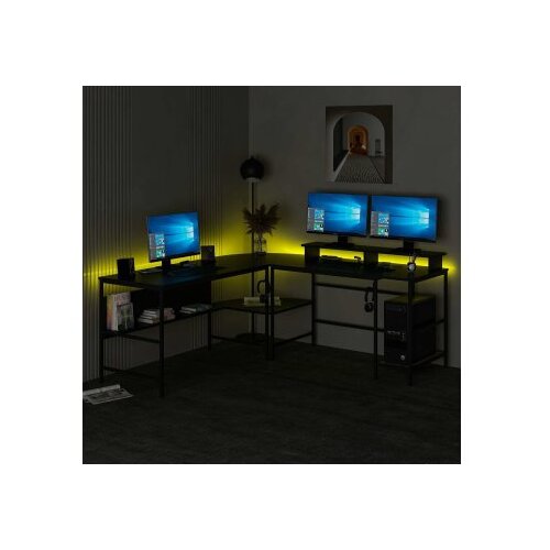 Hanah home Hanah kućni radni sto Greta RGB, crni Cene