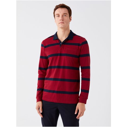 LC Waikiki Men's Polo Neck Long Sleeve Striped Sweatshirt Slike