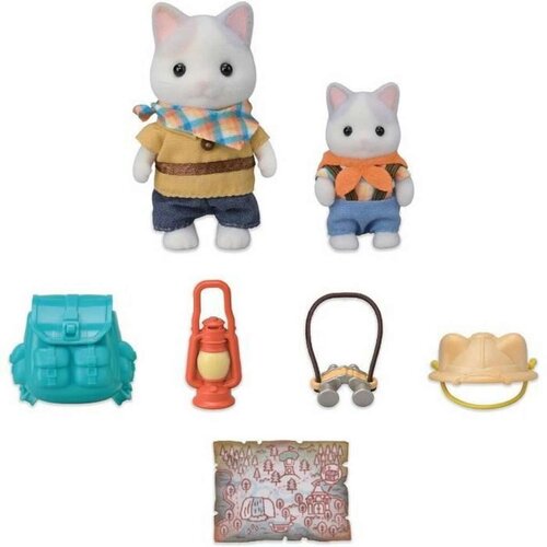  Playset Sylvanian Families Son and Baby Cat Latte - Secret Forest Adventure Slike