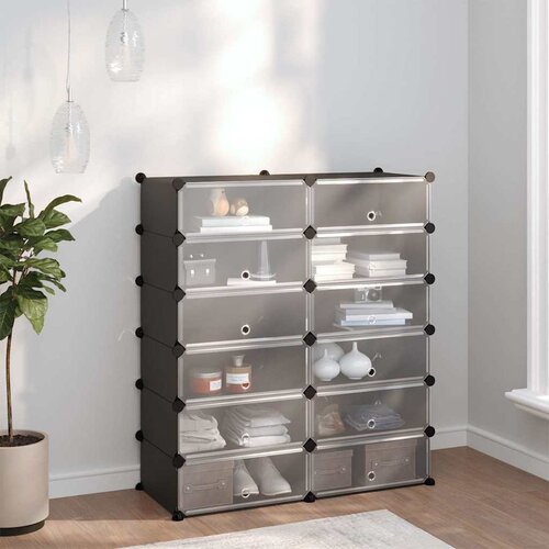  Stalak za cipele crni 94,5 x 36,5 x 106 cm PP Slike