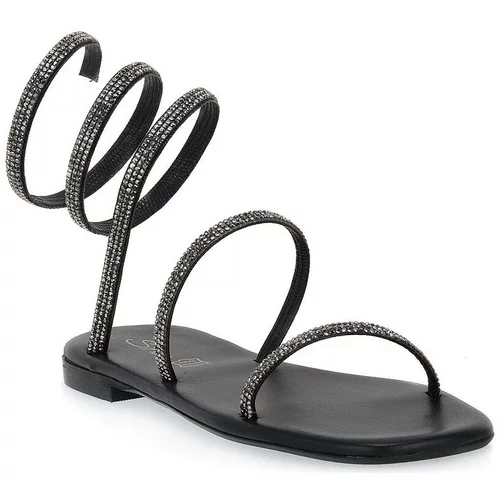 S.piero Sandali & Odprti čevlji BLACK SOFT SQUARED Črna